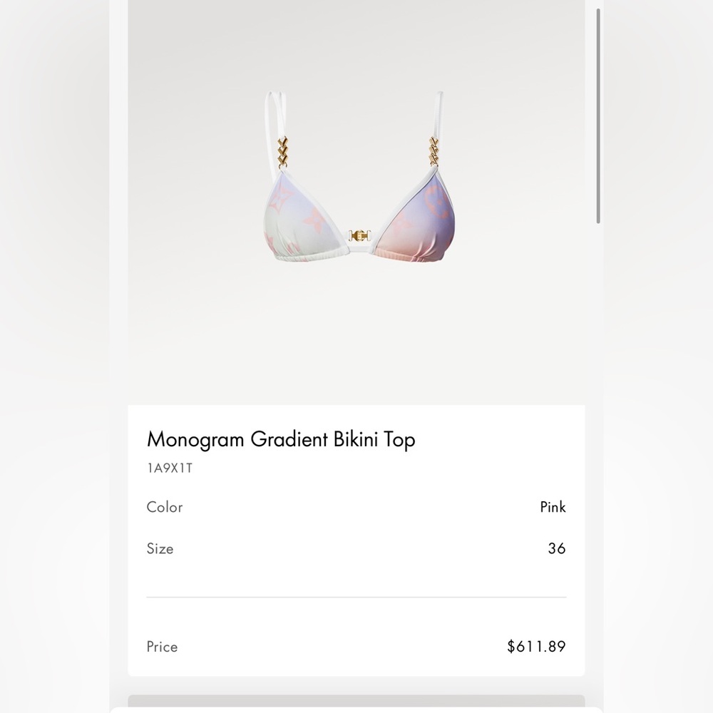 BRAND NEW LV  bikini top and bottoms!!  SIZE 36